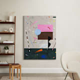 "A Marriage of True Minds" - Art Print in Neon Pink by Keren Toledano - In a Room
