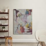 "Moment 1" - Art Print in Warm Whites and Shades by Lenay Hughes - In a Room