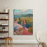 "Side Lines 2" - Art Print in Pine by Jess Franks - In a Room