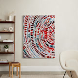 "Fire Ripple Drop" - Art Print in red by Holly Royval - In a Room
