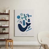 "Ten Blue Things" - Art Print in Blue by Ana Peake - In a Room