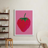 "strawberry" - Art Print in Pink by Shari Margolin - In a Room