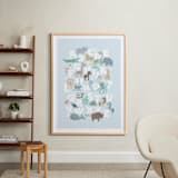 "Wild Animal Alphabet" - Art Print in white by Jessie Steury - In a Room