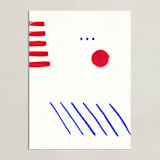 "Wanderer 4" - Art Print in Berry by Orasie - Unframed
