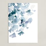 "Blue Ginkgo" - Art Print in Mute Indigo by Yao Cheng Design - Unframed