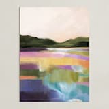 "Rainbow Waterfalls" - Art Print in Waterfall Blue by AlisonJerry - Unframed