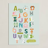 "Alphabet farm" - Personalized Art Print in Seafoam by Char-Lynn Griffiths - Unframed