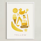 "Ten Yellow Things" - Art Print in Yellow by Ana Peake - Framed