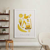 "Ten Yellow Things" - Art Print in Yellow by Ana Peake - In a Room