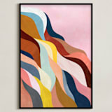 "Natural Fluctuation I" - Art Print in Dusty Rose by melanie mikecz - Framed