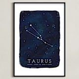 "Zodiac Constellation Taurus" - Personalized Art Print in Galaxy by Ashley Presutti Beasley - Framed