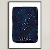"Zodiac Constellation Virgo" - Personalized Art Print in Galaxy by Ashley Presutti Beasley - Framed
