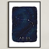 "Zodiac Constellation Aries" - Personalized Art Print in Galaxy by Ashley Presutti Beasley - Framed