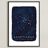 "Zodiac Constellation Sagittarius" - Personalized Art Print in Galaxy by Ashley Presutti Beasley - Framed