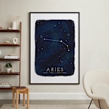 "Zodiac Constellation Aries" - Personalized Art Print in Galaxy by Ashley Presutti Beasley - In a Room