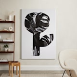 "Bold and Graphic Flowers II" - Art Print in Obsidian by Alexandra Dzh - In a Room
