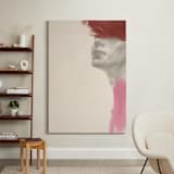 "Rojo" - Art Print in Vintage Tan by jinseikou - In a Room
