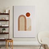 "Rustic Geometry 2" - Art Print in Terracotta by Iveta Angelova - In a Room