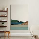 "Spring Seascape Diptych II" - Art Print in Blue Green by Caryn Owen - In a Room