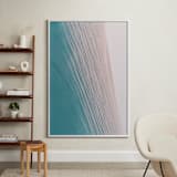 "Striations" - Art Print in Turquoise by Courtney Crane - In a Room