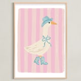"Western Waddle" - Art Print in Rose by Creo Study - Framed