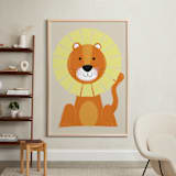 "Mr. Lion" - Art Print in Sand by Ashlee Townsend - In a Room