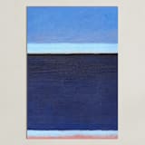"Deep Blue Bay" - Art Print in Deep Blue Sea by Carol C. Young - Unframed