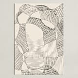 "Random Land II" - Art Print in Ivory Black by Catilustre - Unframed