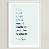 "Positive Affirmations" - Personalized Art Print in Winter by Nazia Hyder - Framed