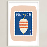 "Oh Buoy" - Art Print in Blush by Nadia Hassan - Framed