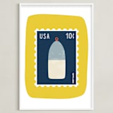 "Oh Buoy" - Art Print in Sunshine by Nadia Hassan - Framed