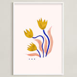 "A Flower For You, A Flower For Me III" - Art Print in Peony by Kayla King - Framed