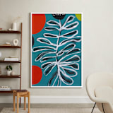 "Flower Dance" - Art Print in Sea Green by Deborah Velasquez - In a Room