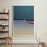 "Horizons III" - Art Print in Lagoon by Sumak Studio - In a Room