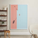 "Palm Springs - A Color Study I" - Art Print in Palm Springs Blue by Lisa Sundin - In a Room
