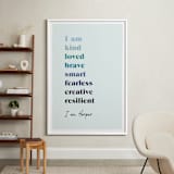 "Positive Affirmations" - Personalized Art Print in Winter by Nazia Hyder - In a Room