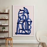 "Cloud Knots" - Art Print in Navy by Carol Barber - In a Room