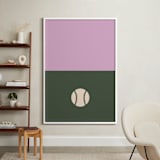 "3 Season Sport | Baseball" - Art Print in Olive by pacifica project - In a Room