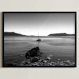 "Silence" - Art Print in Mist Gray by Michelee Scott - Framed