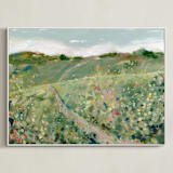 "Find Your Way" - Art Print in Meadow by Lindsay Megahed - Framed Canvas