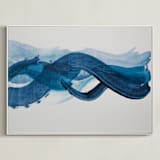 "Rivulet" - Art Print in Aegean by Amy Gray - Framed Canvas