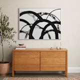 "Mountain Shadows No. 2" - Art Print in Shadow Black by Christina Flowers - In a Room