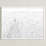 "Summit" - Art Print in Black & White by Helen H Wu - Framed