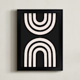"Arcs II" - Art Print in Midnight Black by Iveta Angelova - Framed