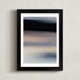 "Flowing Dusk" - Art Print in Shadow Blue by Em Hale - Framed