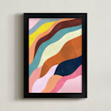 "Natural Fluctuation II" - Art Print in Dusty Rose by melanie mikecz - Framed
