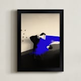 "El Abrazo" - Art Print in Royal by jinseikou - Framed