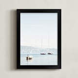 "Portofino Afternoon" - Art Print in Sky by Three Kisses Studio - Framed