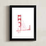 "Iconic" - Art Print in Ruby by Paul Berthelot - Framed