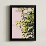 "Poster Palms" - Art Print in Blush by Catherine Culvenor - Framed